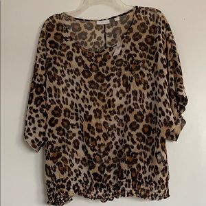 Ny&Co Leopard print, dolman sleeve top